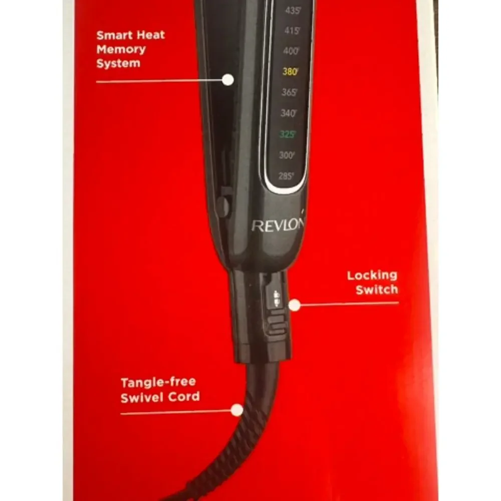 Revlon Copper Ceramic Dual Plate Hair Straightener 1½ inch Iron, Dual‎ Voltage